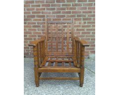 A good quality Arts and Crafts reclining oak armchair - Thumbnail 1
