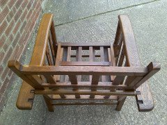 A good quality Arts and Crafts reclining oak armchair - Thumbnail 8