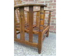 A good quality Arts and Crafts reclining oak armchair - Thumbnail 11
