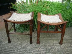 Liberty and Co. A walnut Thebes stools - Thumbnail 1