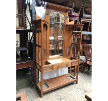A Large Good Quality Glasgow-Style Oak Hallstand - Thumbnail 2