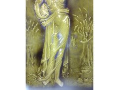 A pair of Burmantoffs wall plaques depicting summer and autumn excecuted by Eric Hammond. - Thumbnail 5