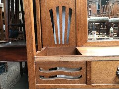 A Large Good Quality Glasgow Style Oak Hallstand - Thumbnail 5