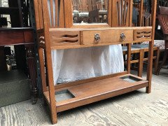 A Large Good Quality Glasgow Style Oak Hallstand - Thumbnail 6