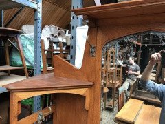A Large Good Quality Glasgow Style Oak Hallstand - Thumbnail 9