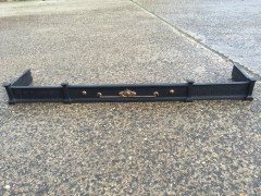 An Arts and Crafts brass and cast iron retractable fender - Thumbnail 1