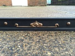 An Arts and Crafts brass and cast iron retractable fender - Thumbnail 5