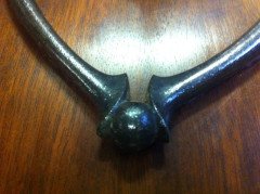 WAS Benson. A rare steel table lamp with heart shaped base and original brass switch - Thumbnail 6