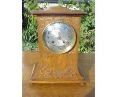 C F A Voysey for Liberty and Co. A Liberty and Co oak mantel clock - Thumbnail 1