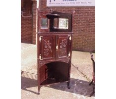 An ebonised Aesthetic corner cabinet - Thumbnail 2