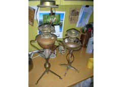 WAS Benson. Two Arts and Crafts oil lamps - Thumbnail 2