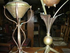 WAS Benson. Two Arts and Crafts oil lamps - Thumbnail 6