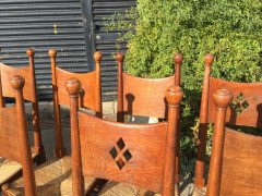 William Birch. Two sets of four oak rush seat dining chairs. - Thumbnail 7