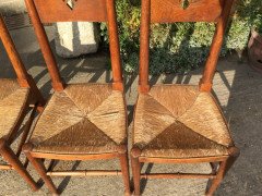 William Birch. Two sets of four oak rush seat dining chairs. - Thumbnail 10