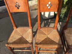 William Birch. Two sets of four oak rush seat dining chairs. - Thumbnail 11