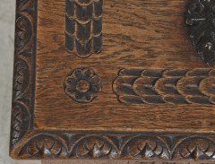 An Cotswold style Arts and Crafts oak trunk with fine metalwork - Thumbnail 4