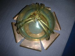An Arts and Crafts ceiling light with original vaseline shade called 'The Malvern' - Thumbnail 1