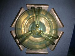 An Arts and Crafts ceiling light with original vaseline shade called 'The Malvern' - Thumbnail 2