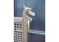 A Good Quality Fire Screen with Dragon Style Heads - Thumbnail 2