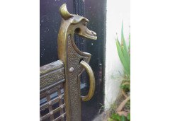 A Good Quality Fire Screen with Dragon Style Heads - Thumbnail 4