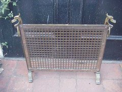 A Good Quality Fire Screen with Dragon Style Heads - Thumbnail 5