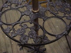 WAS Benson. A rare Arts and Crafts copper brass and cast iron standard oil lamp - Thumbnail 4