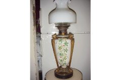 Gardners, the Strand. A High Quality Oil Lamp with a Hard Paste Porcelain Reservoir - Thumbnail 2