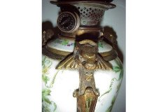 Gardners, the Strand. a High Quality Oil Lamp with a Hard Paste Porcelain Reservoir - Thumbnail 3