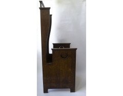 A rare and very progressive Arts and Crafts oak armchair in the pure Glasgow style - Thumbnail 4