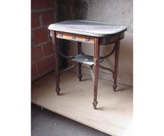 Louis Majorelle. An Art Nouveau 'D' end sidetable - Thumbnail 1