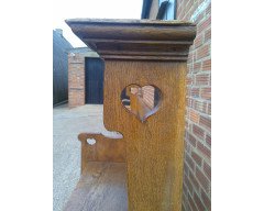 Leonard Wyburd for Liberty and Co. A rare Liberty and Co Arts and Crafts oak settle - Thumbnail 4