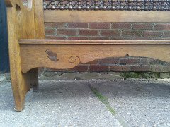 Leonard Wyburd for Liberty and Co. A rare Liberty and Co Arts and Crafts oak settle - Thumbnail 9