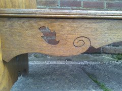Leonard Wyburd for Liberty and Co. A rare Liberty and Co Arts and Crafts oak settle - Thumbnail 10