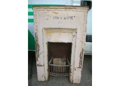 A late Victorian or early Edwardian white fireplace - Thumbnail 1