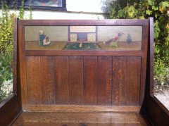 Liberty and Co. An Arts and Crafts oak settle - Thumbnail 7