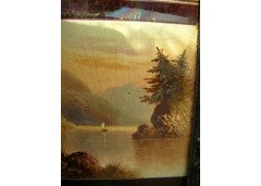 A late Victorian or early Edwardian fire insert with painted scenes to the tiles - Thumbnail 7