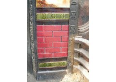 A late Victorian or early Edwardian fire insert with painted scenes to the tiles - Thumbnail 9