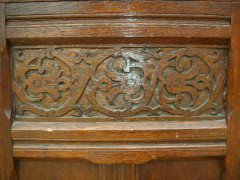 A Good Quality Gothic Revival Oak Knee Hole Partners Desk - Thumbnail 5