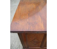 A Good Quality Gothic Revival Oak Knee Hole Partners Desk - Thumbnail 13