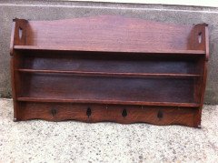 Liberty and Co. A Liberty and Co oak plate and cup rack in the style of C F A Voysey - Thumbnail 1