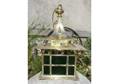 C F A Voysey (style of).An Arts and Crafts brass Lantern - Thumbnail 2