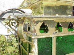 C F A Voysey (style of).An Arts and Crafts brass Lantern - Thumbnail 3
