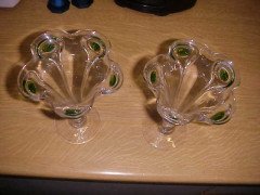 A pair of Arts and Crafts glass vase - Thumbnail 1