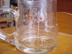 A Continental Art Nouveau Flagon with Engraved Stylised Whiplash Details and Pewter Lid - Thumbnail 4