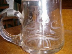A Continental Art Nouveau Flagon with Engraved Stylised Whiplash Details and Pewter Lid - Thumbnail 5