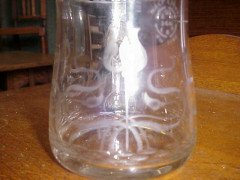 A Continental Art Nouveau Flagon with Engraved Stylised Whiplash Details and Pewter Lid - Thumbnail 6