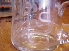 A Continental Art Nouveau Flagon with Engraved Stylised Whiplash Details and Pewter Lid - Thumbnail 8