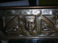 A large German Secessionist decorative dressing table mirror. - Thumbnail 4