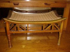 Liberty and Co. A rare Liberty and Co walnut duet Thebes stool - Thumbnail 1