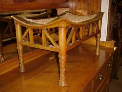 Liberty and Co. A rare Liberty and Co walnut duet Thebes stool - Thumbnail 2